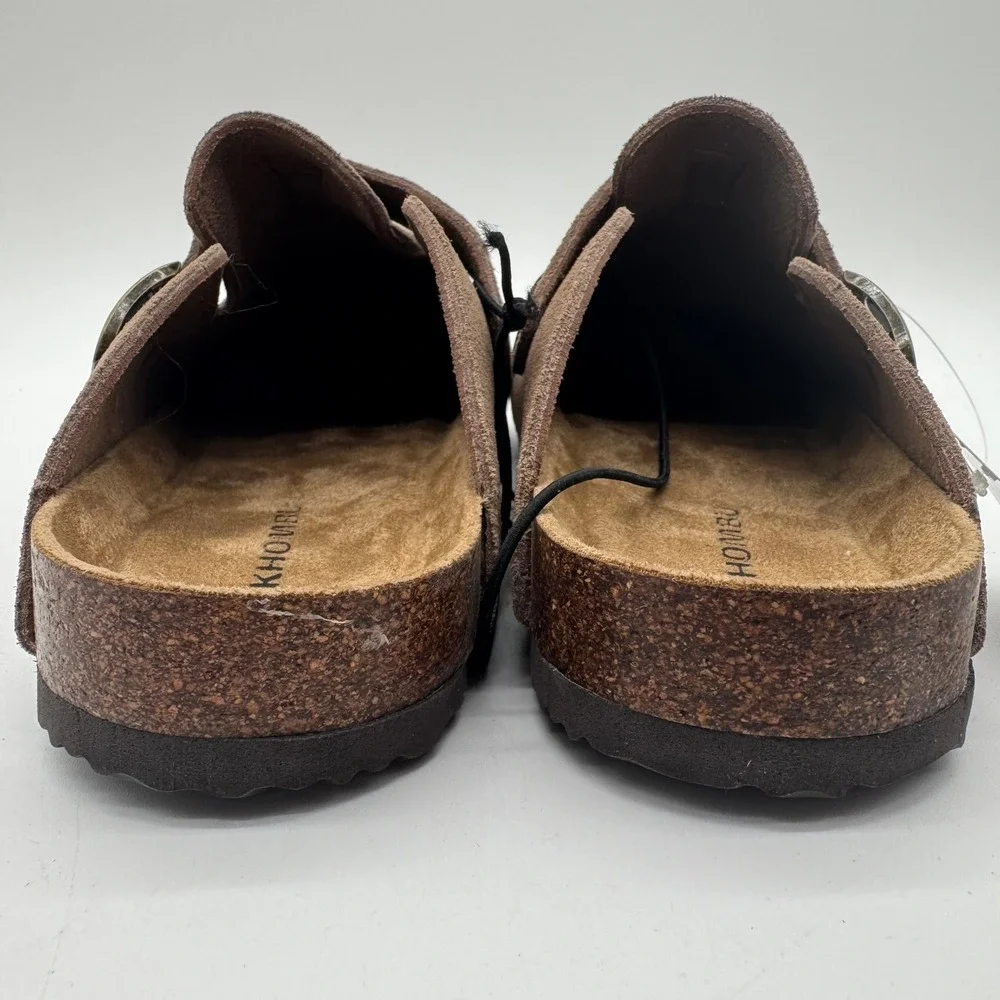 Khombu Damian Men's Taupe Suede Mule Clogs Slip On Shoes Size 9 New